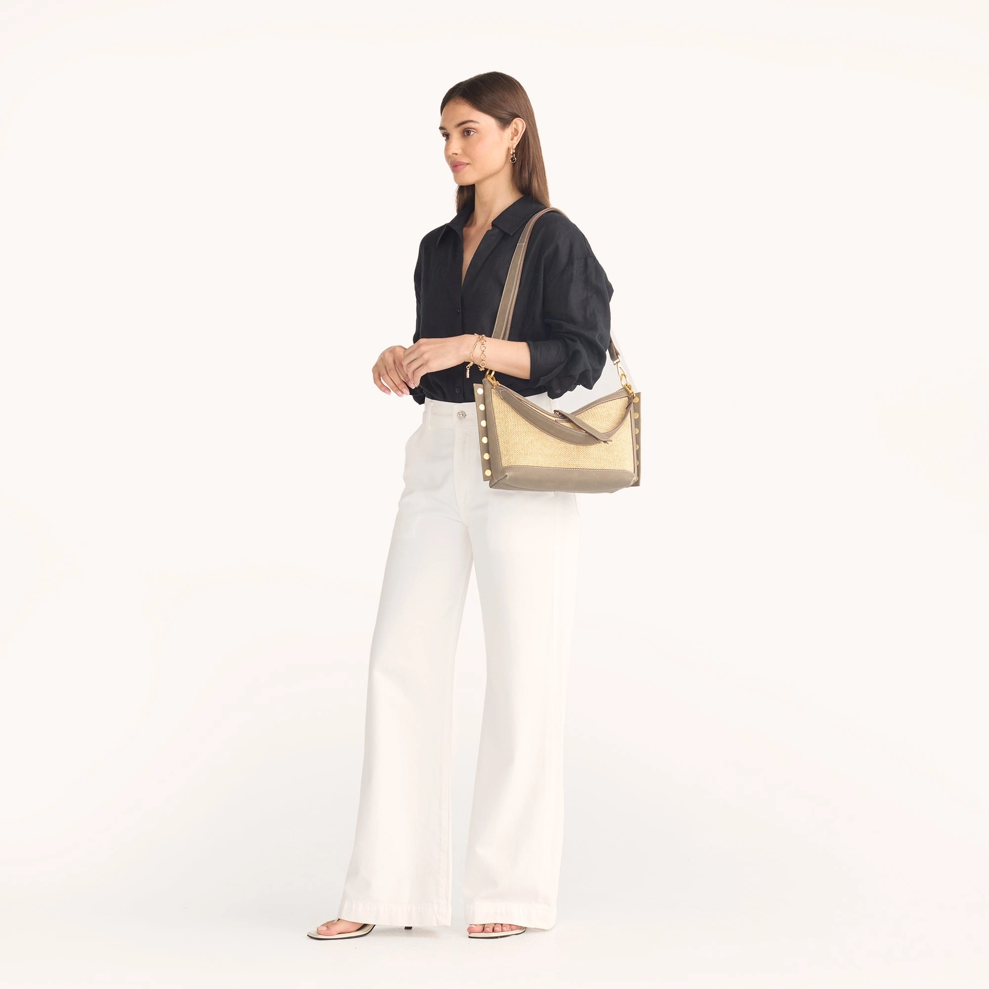 Mr. G | Pewter Raffia/Brushed Gold | Med