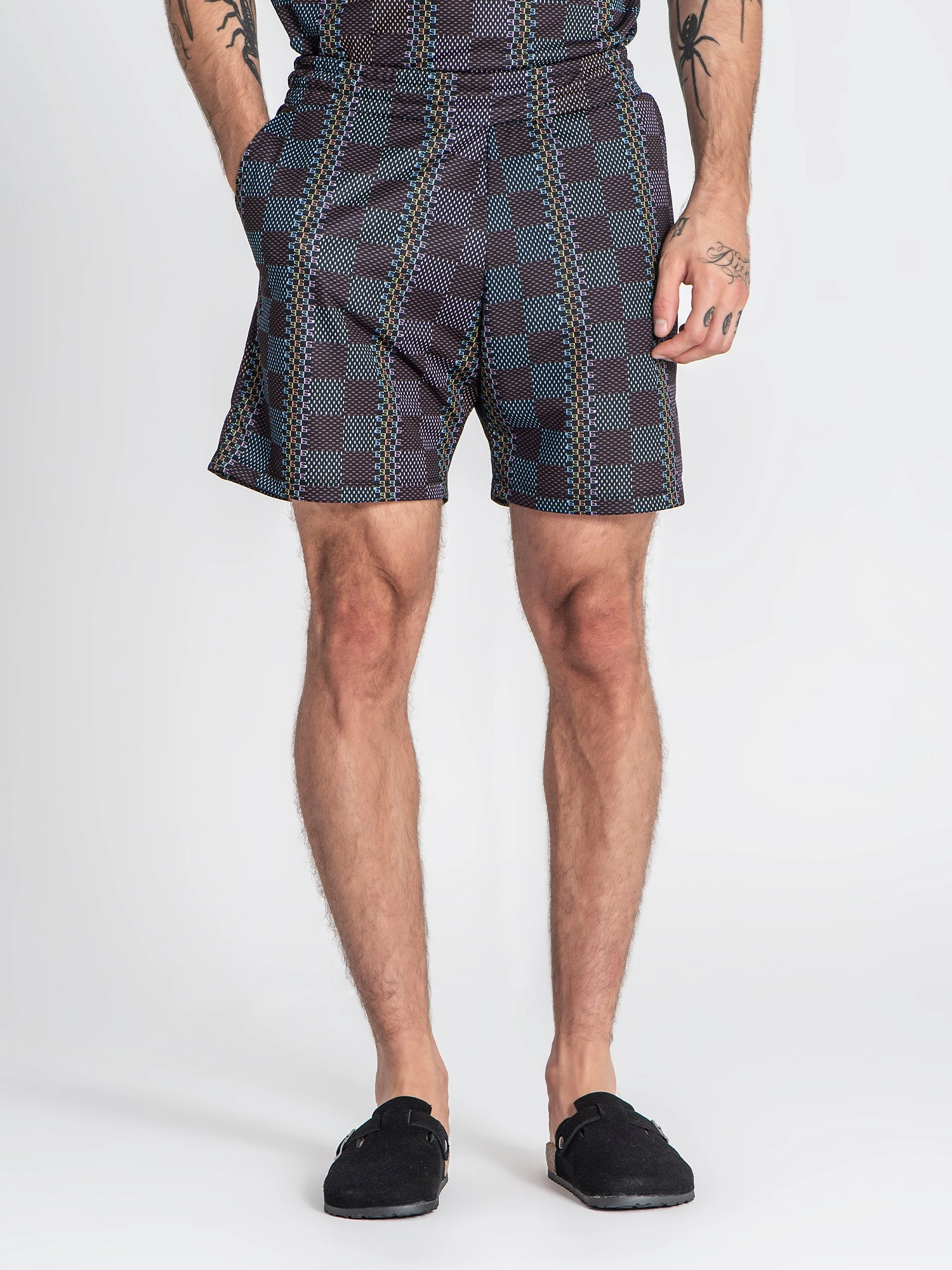 Multicolor Pixel Shorts