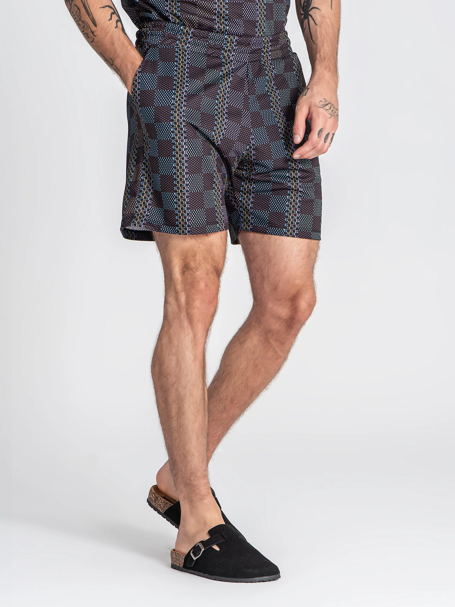 Multicolor Pixel Shorts