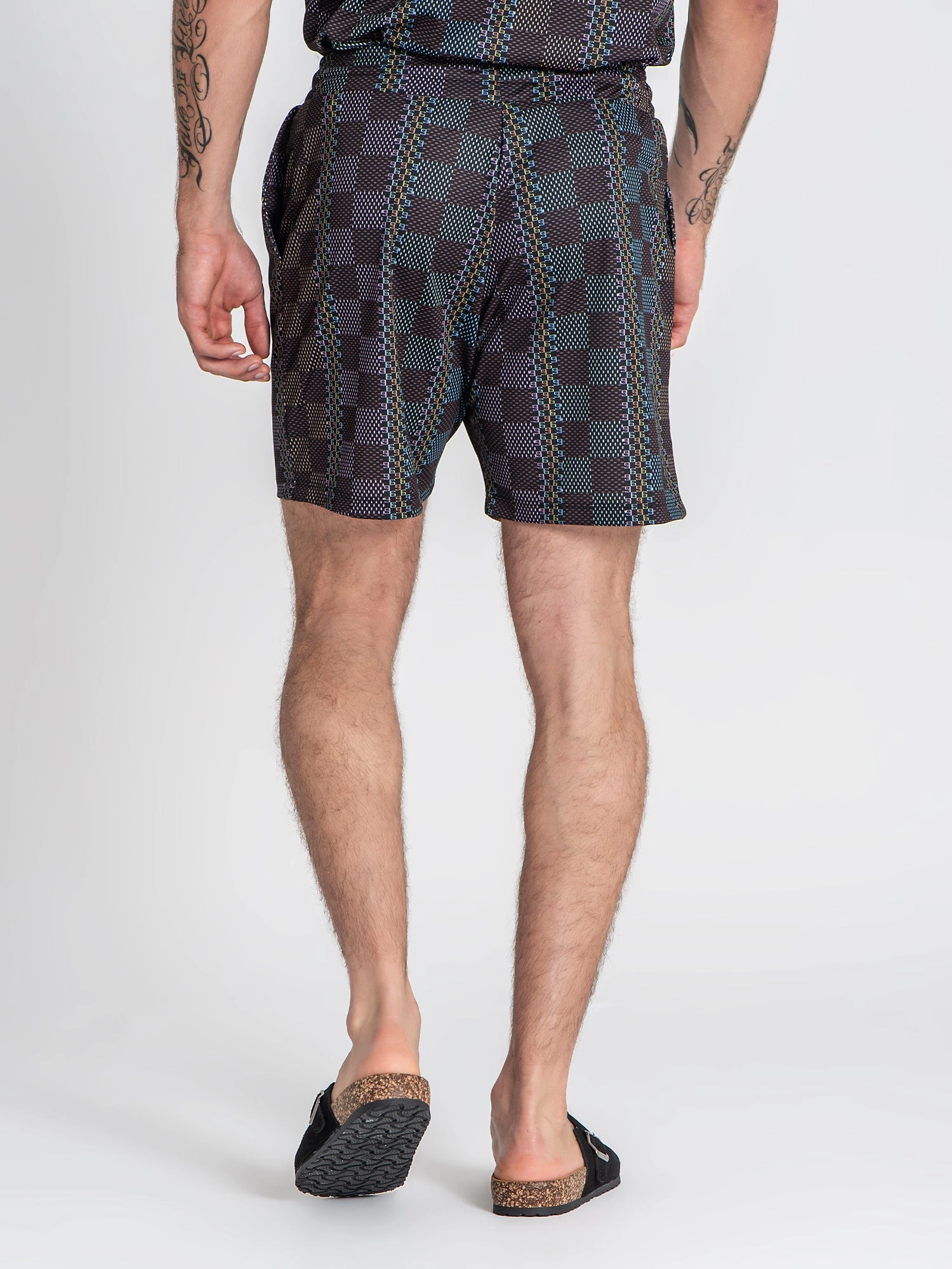Multicolor Pixel Shorts