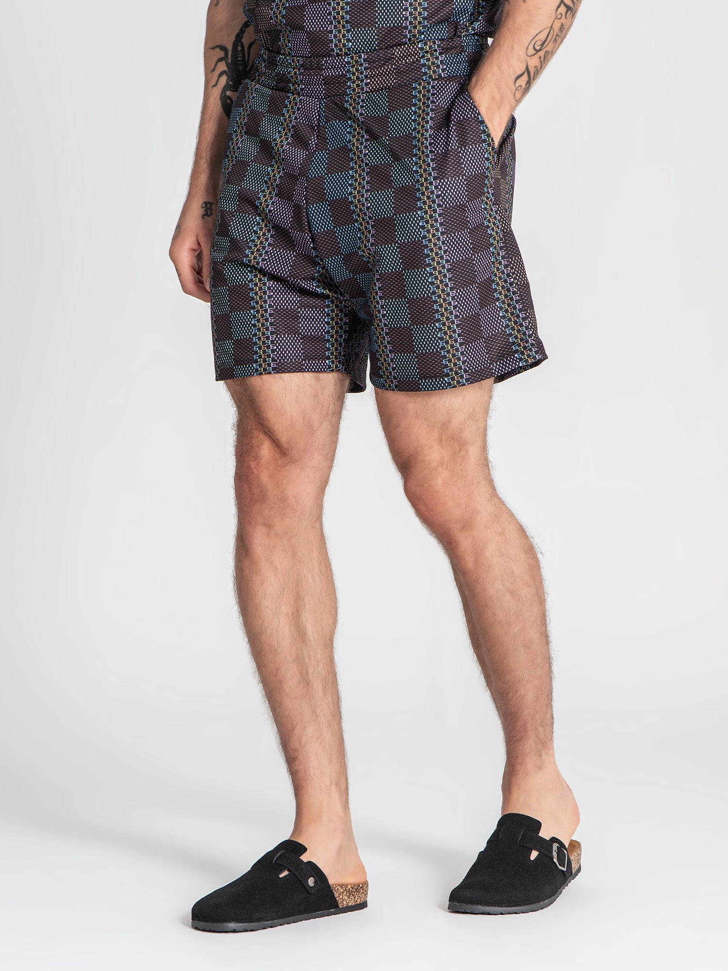 Multicolor Pixel Shorts