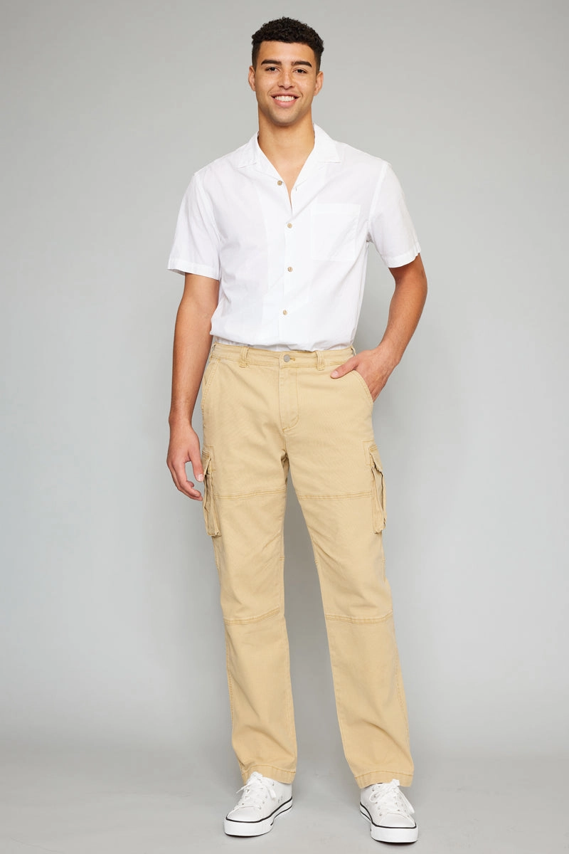 Nelson Camel Relaxed Cargo Pants - Men