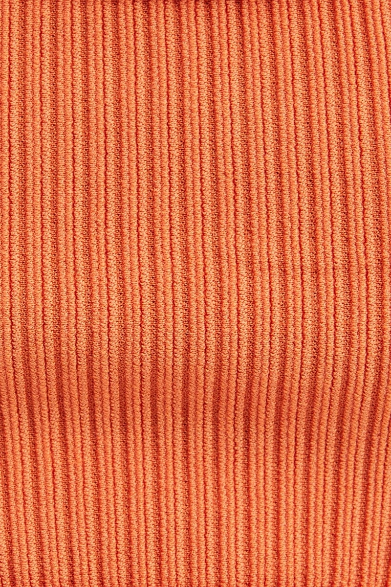 Orange Crop Tank Scoop Neck Sleeveless Cutout