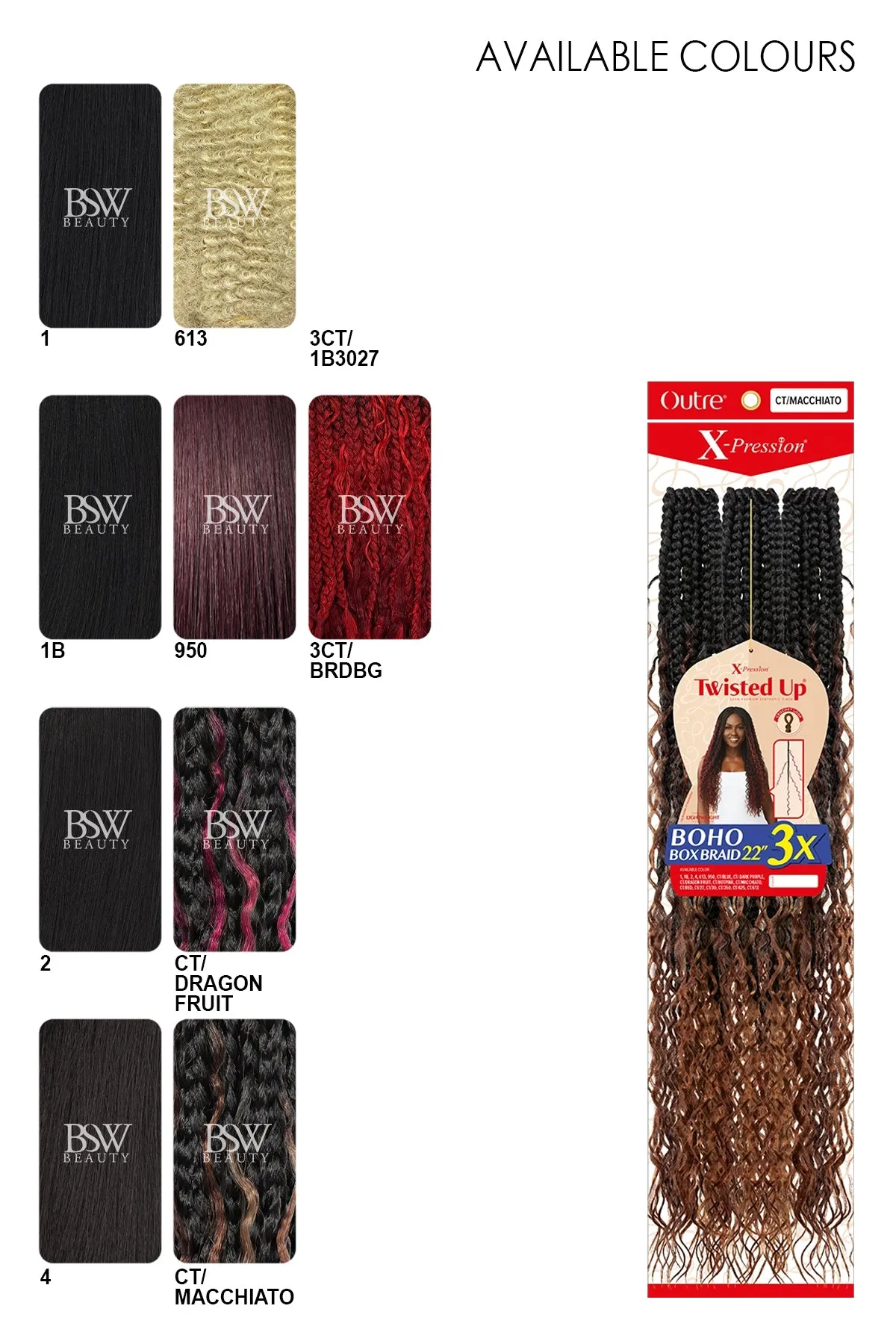 OUTRE X-PRESSION TWISTED UP - BOHO BOX BRAID 22" 3X
