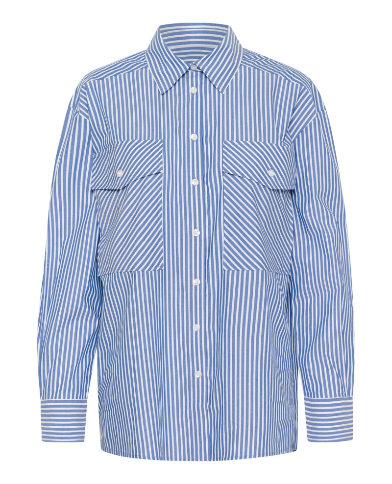 Part Two Parinaz Blue Shirt
