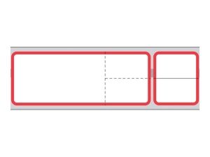 PDC Healthcare - Paper - permanent adhesive - white - 104.8 x 30.2 mm 9600 label(s) (8 roll(s) x 1200) labels TD-SQBLSRED