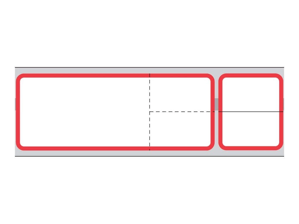 PDC Healthcare - Paper - permanent adhesive - white - 104.8 x 30.2 mm 9600 label(s) (8 roll(s) x 1200) labels TD-SQBLSRED