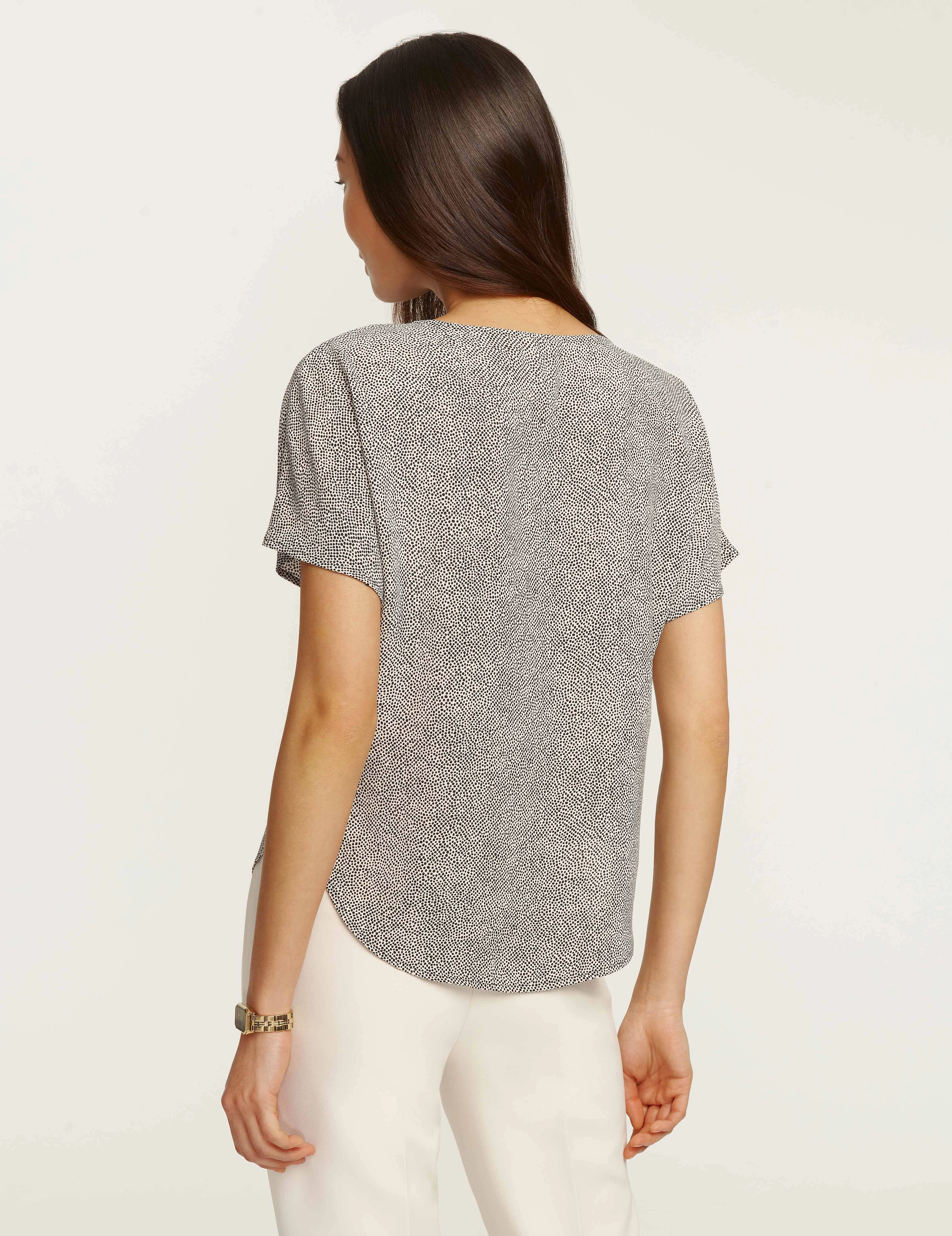 Petite Rambling Mini Dot Bateau Blouse