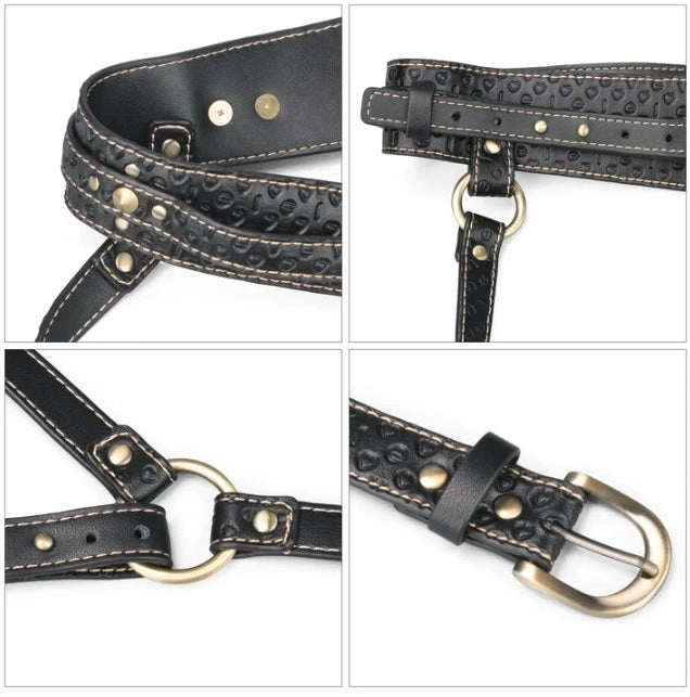 Rebellion Reign Full Body Harness in Vegan Leather