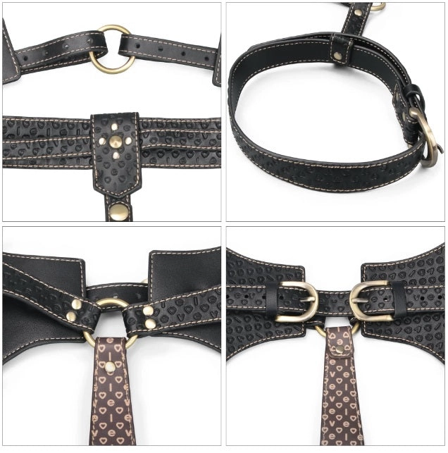 Rebellion Reign Full Body Harness in Vegan Leather