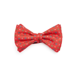 RED PRE-KNOTTED SILK BOWTIE