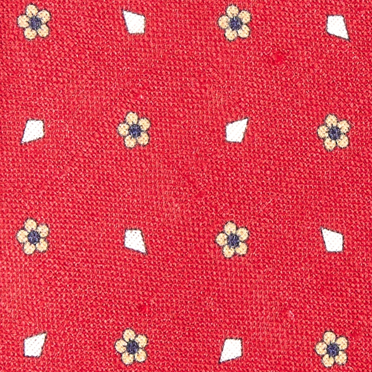 RED SARTORIAL COTTON AND SILK TIE