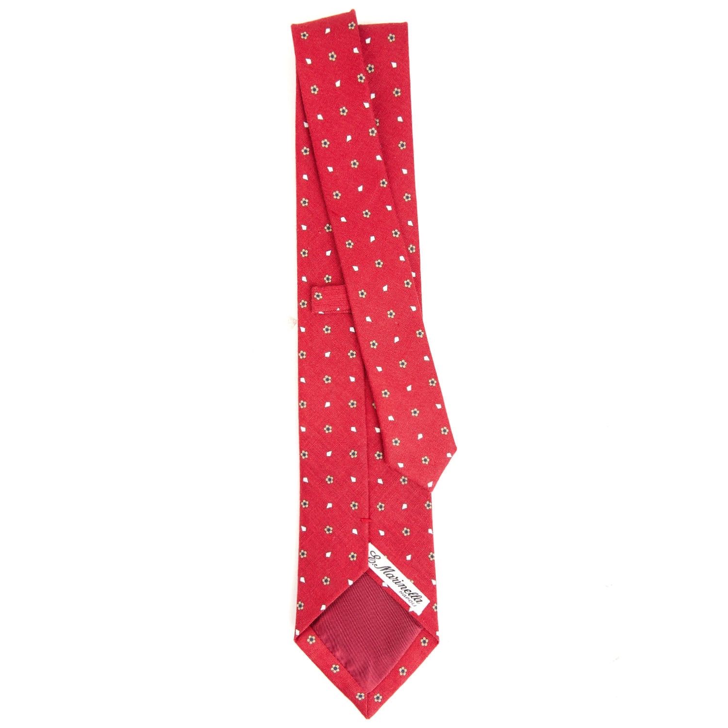 RED SARTORIAL COTTON AND SILK TIE