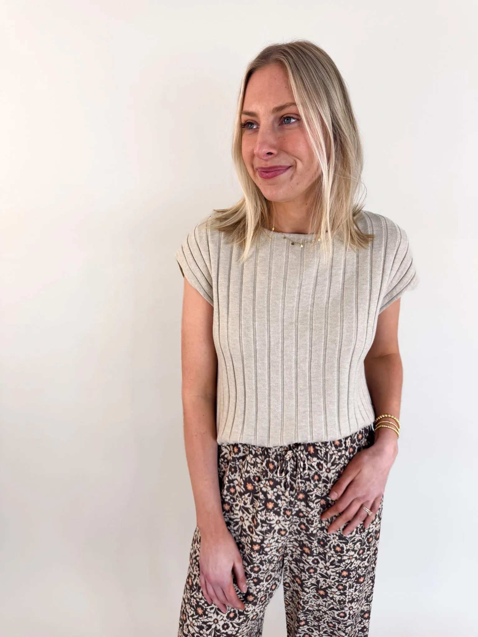 Rider Button Detailed Sleeveless Sweater
