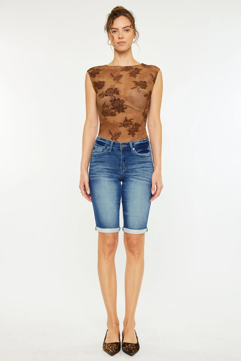 Riley Mid Rise Bermuda Shorts