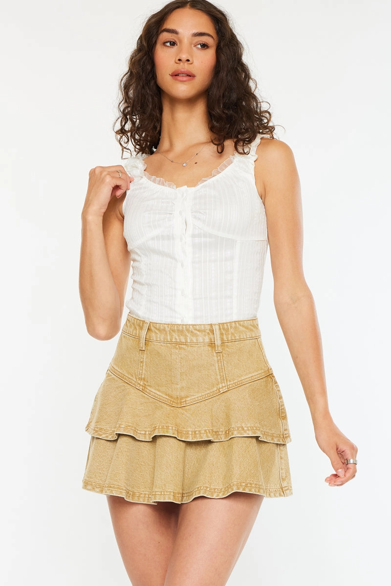 Rue High Rise Mini Denim Skirt