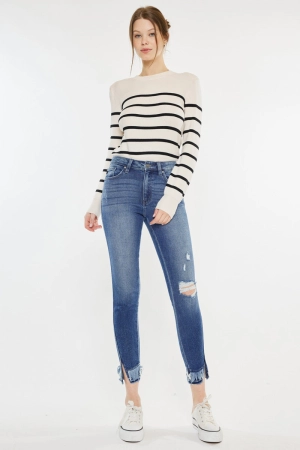Safiya High Rise Ankle Skinny Jeans