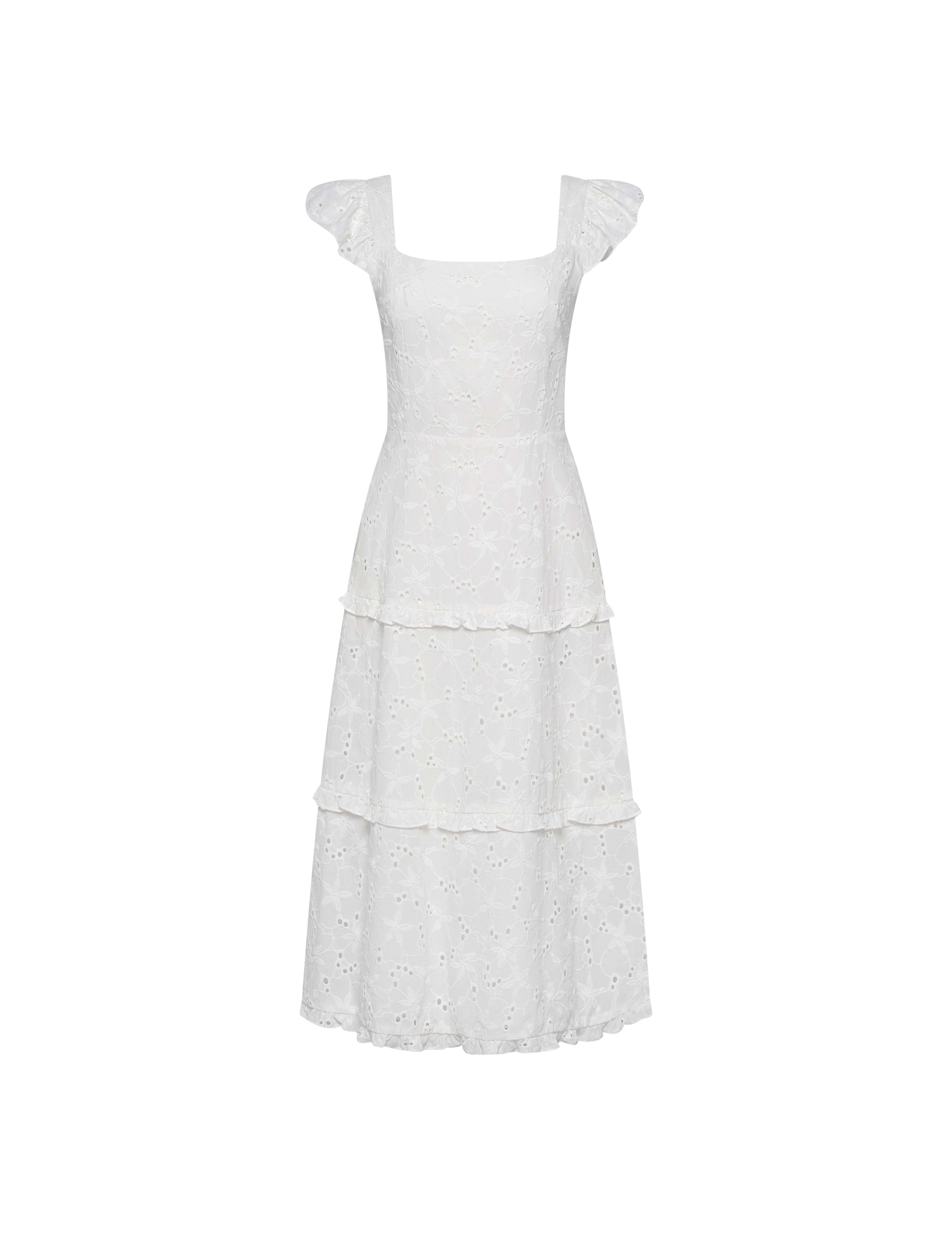 Scoop Neck Tiered Midi Dress