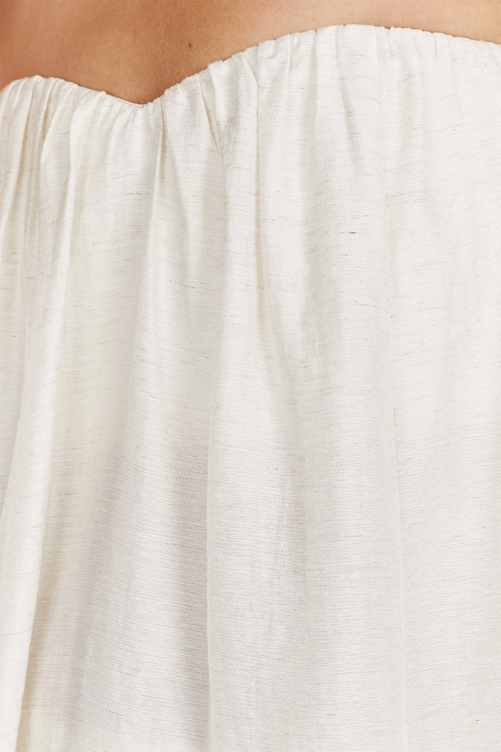 SHANIYA OFF WHITE STRAPLESS TOP
