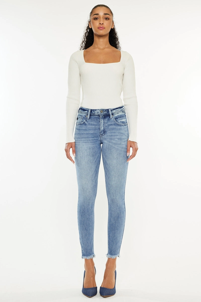 Silvanna Mid Rise Ankle Skinny Jeans