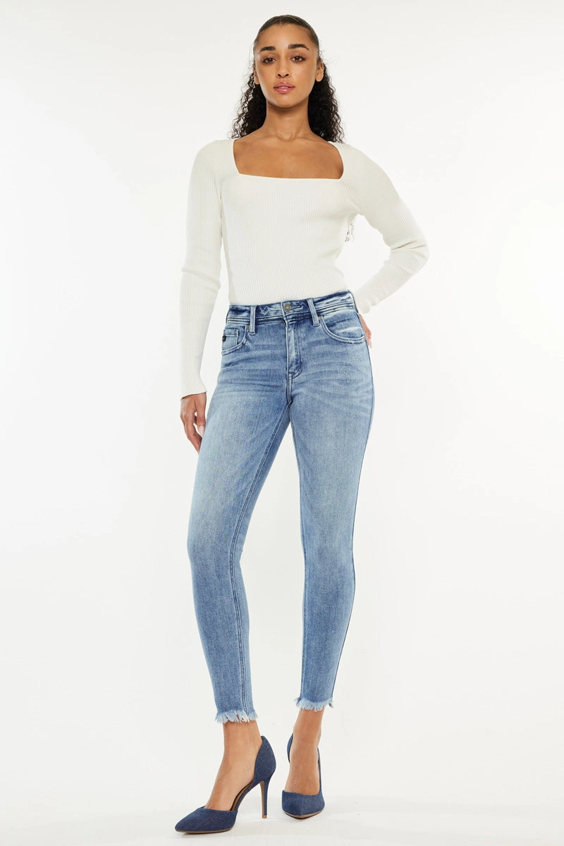 Silvanna Mid Rise Ankle Skinny Jeans