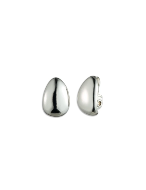 Silver Hoop Clip Earrings