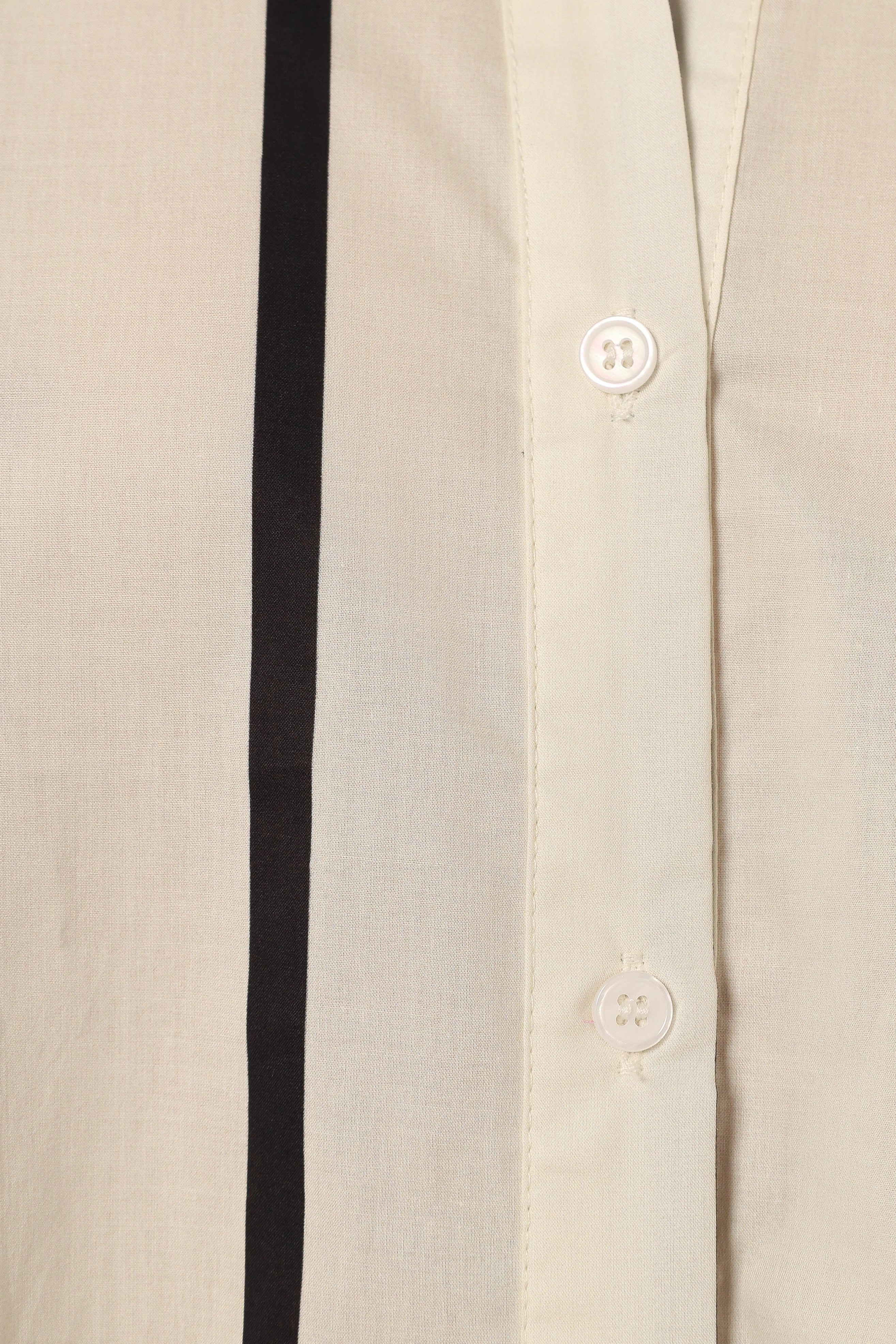 Silvia Button Down Shirt - Cream Stripe