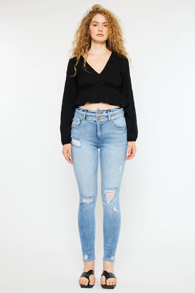 Simone Ultra High Rise Ankle Skinny Jeans - Curvy