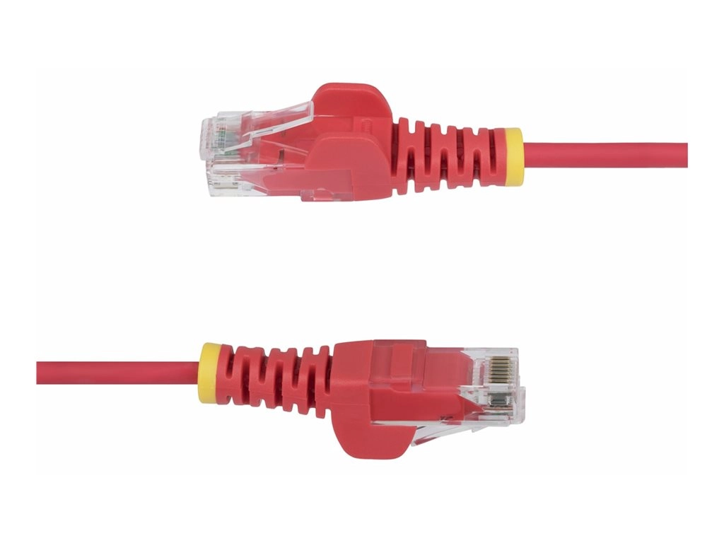 StarTech.com 10ft Red Slim CAT6 Ethernet Cable, Snagless, 28AWG, LSZH - Patch cable - RJ-45 (M) to RJ-45 (M) - 10 ft - 0.1 in N6PAT10RDS