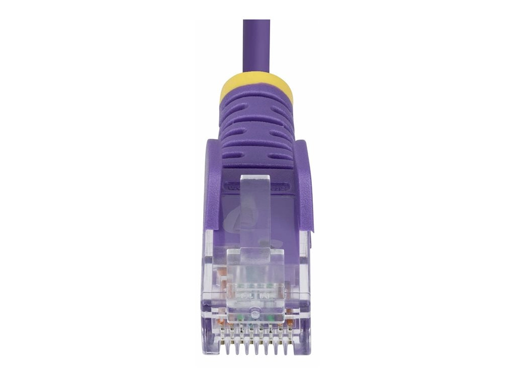StarTech.com 1ft Purple Slim CAT6 Ethernet Cable, Snagless, 28AWG, LSZH - Patch cable - RJ-45 (M) to RJ-45 (M) - 1 ft - UTP - N6PAT1PLS