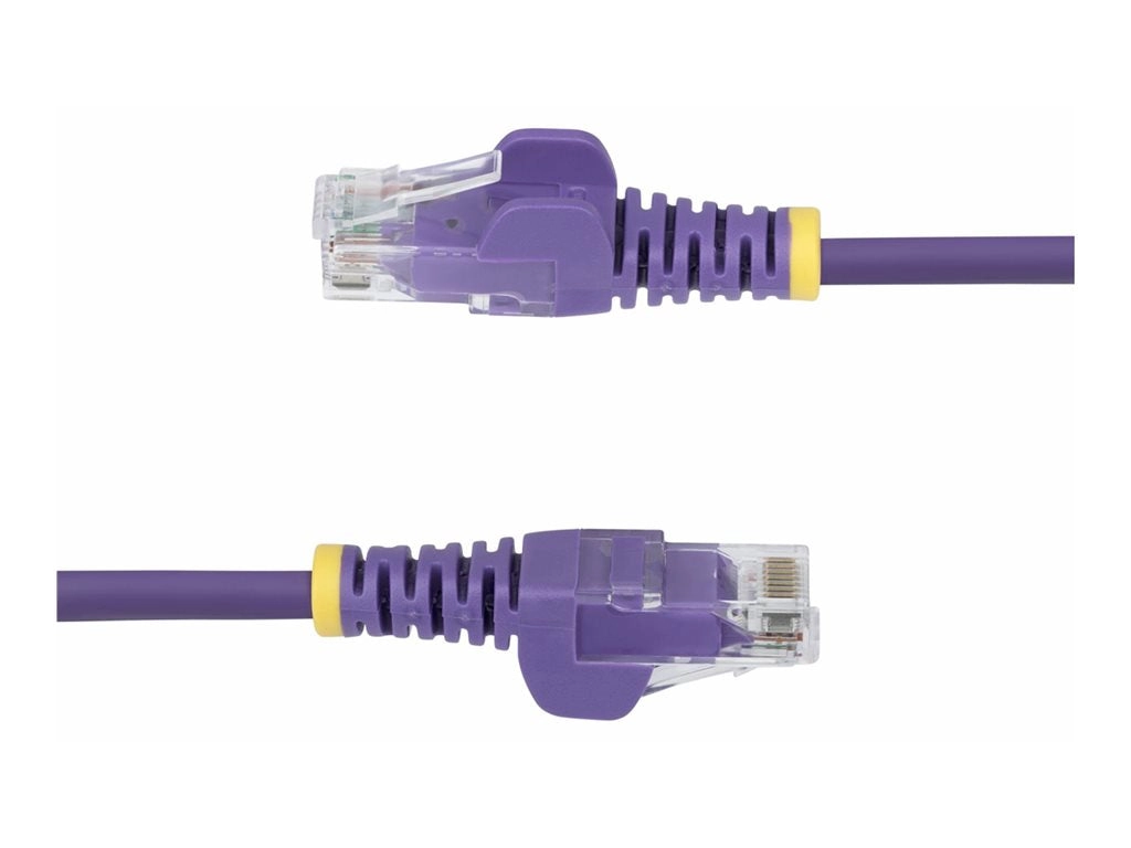 StarTech.com 1ft Purple Slim CAT6 Ethernet Cable, Snagless, 28AWG, LSZH - Patch cable - RJ-45 (M) to RJ-45 (M) - 1 ft - UTP - N6PAT1PLS