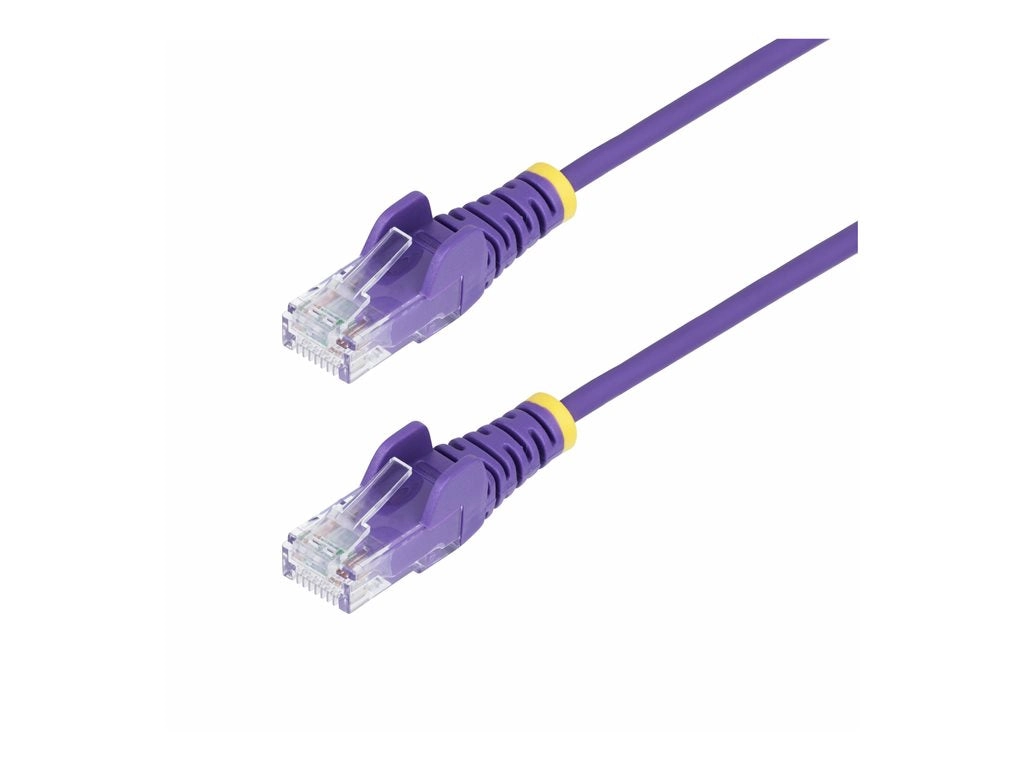 StarTech.com 1ft Purple Slim CAT6 Ethernet Cable, Snagless, 28AWG, LSZH - Patch cable - RJ-45 (M) to RJ-45 (M) - 1 ft - UTP - N6PAT1PLS