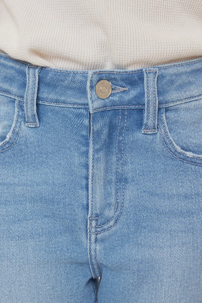 Summer High Rise Ankle Skinny Kid Jeans