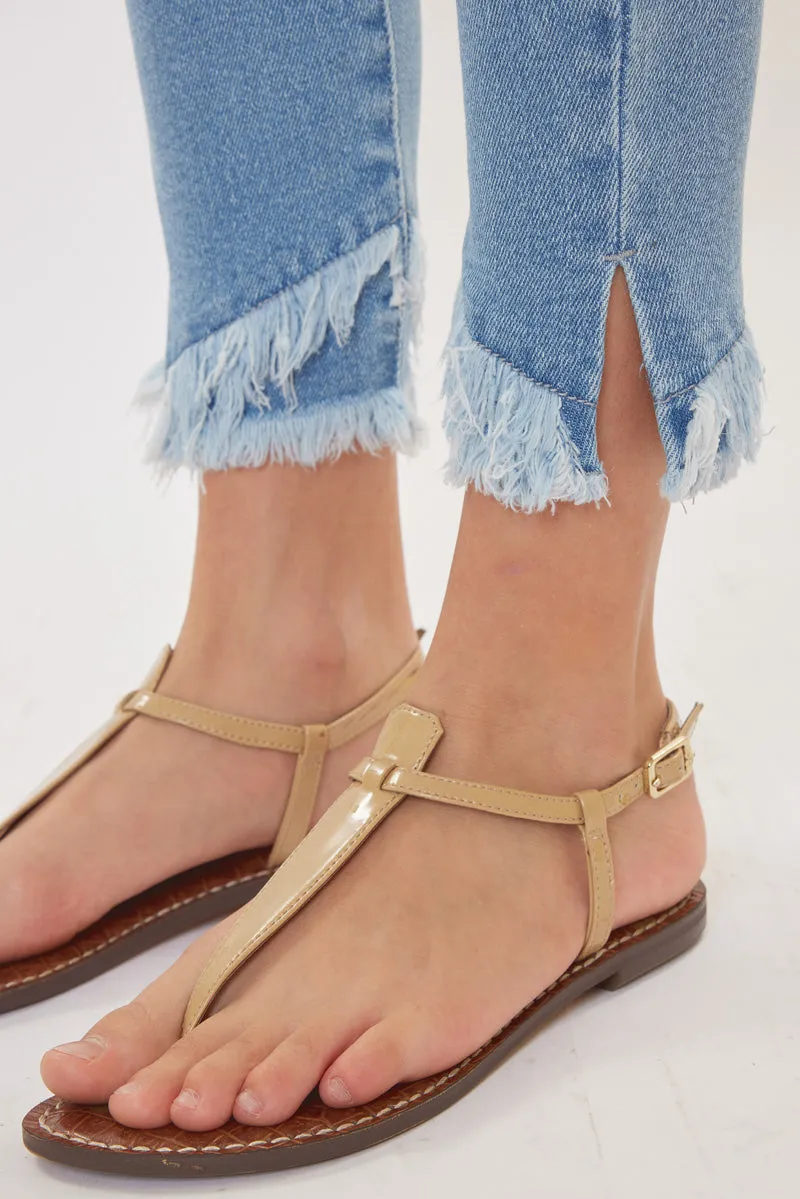 Summer High Rise Ankle Skinny Kid Jeans