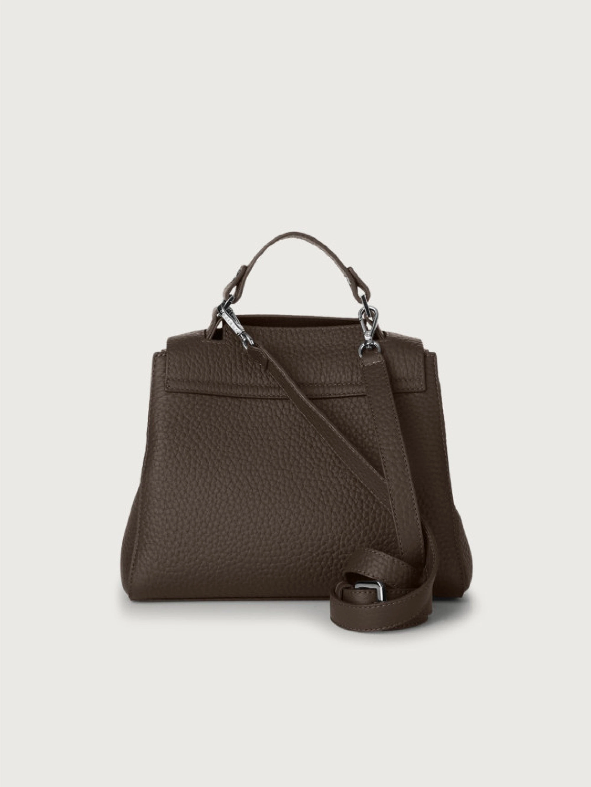 Sveva Small Hand Bag in Dark Brown