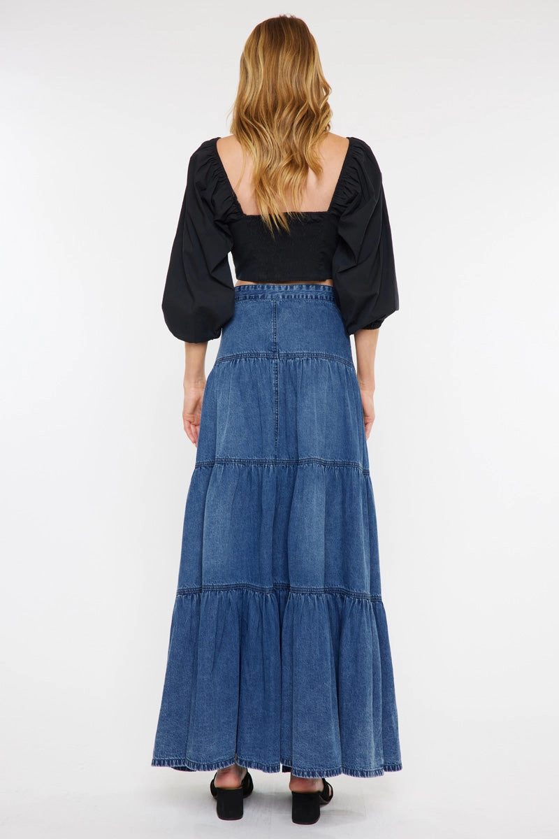 Thalia Maxi Denim Skirt