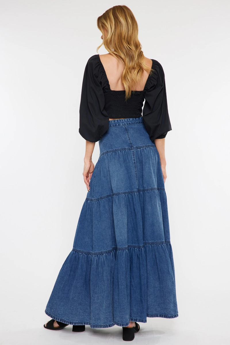 Thalia Maxi Denim Skirt