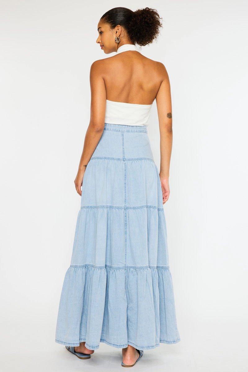 Thalia Maxi Denim Skirt