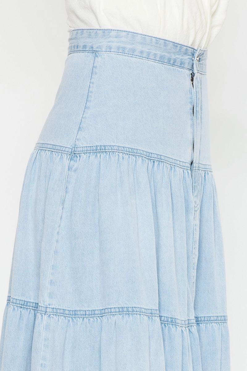 Thalia Maxi Denim Skirt
