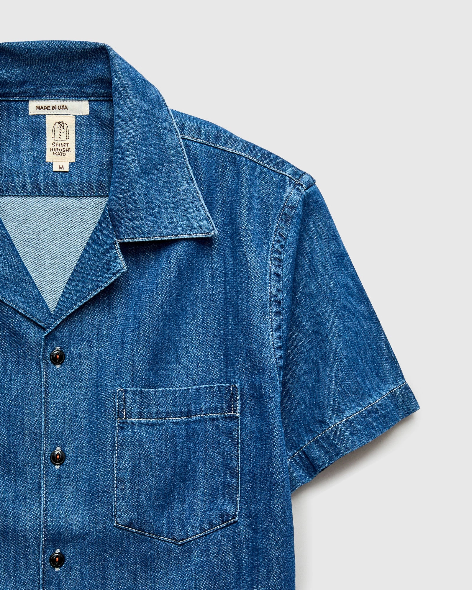 The Wrench Short Sleeve Shirt in Light Indigo