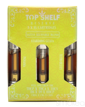 Top Shelf Hemp "Recharge" 2.0 Blend Vape Cartridges (3-Pack)