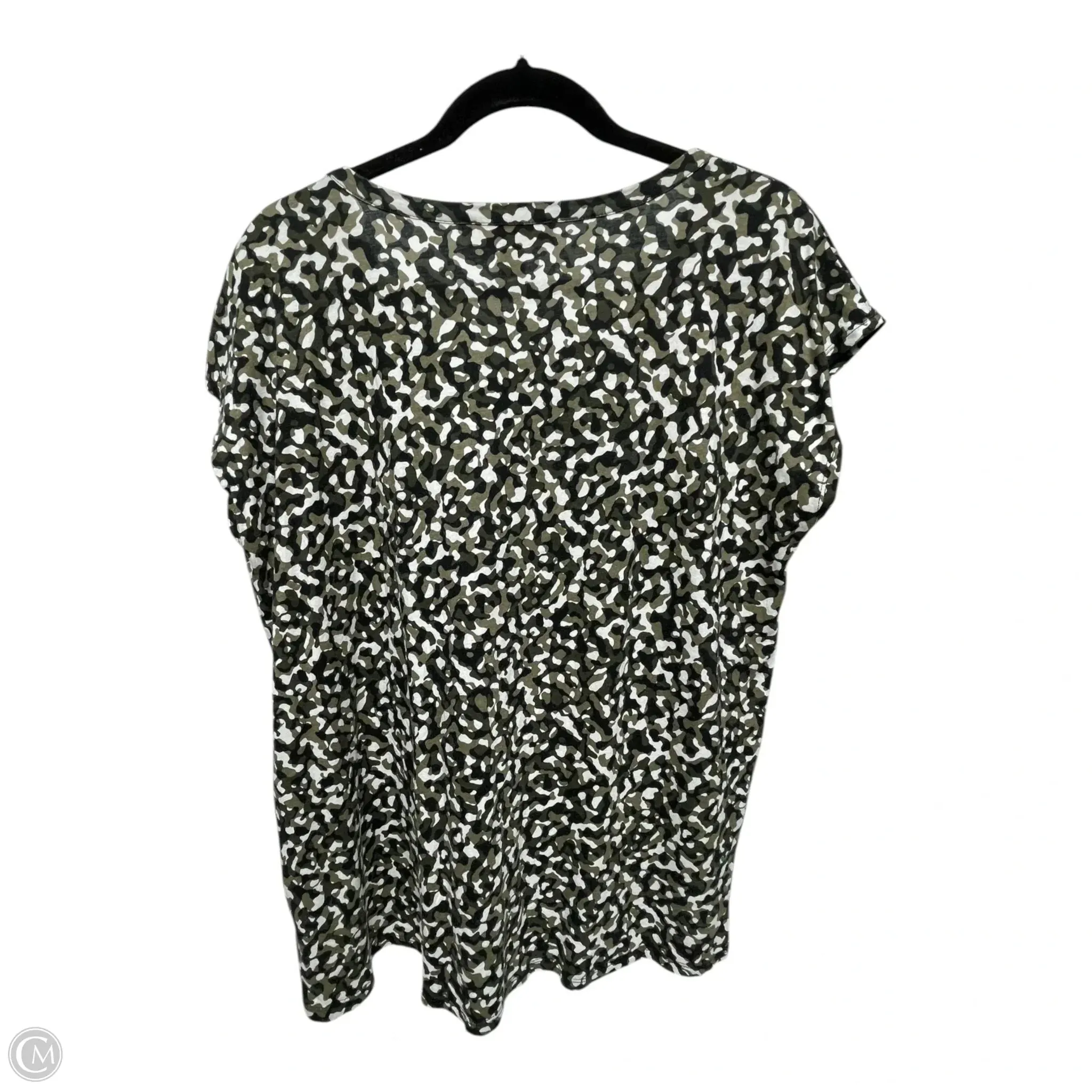 Top Short Sleeve By Michael By Michael Kors In Camouflage Print, Size: L