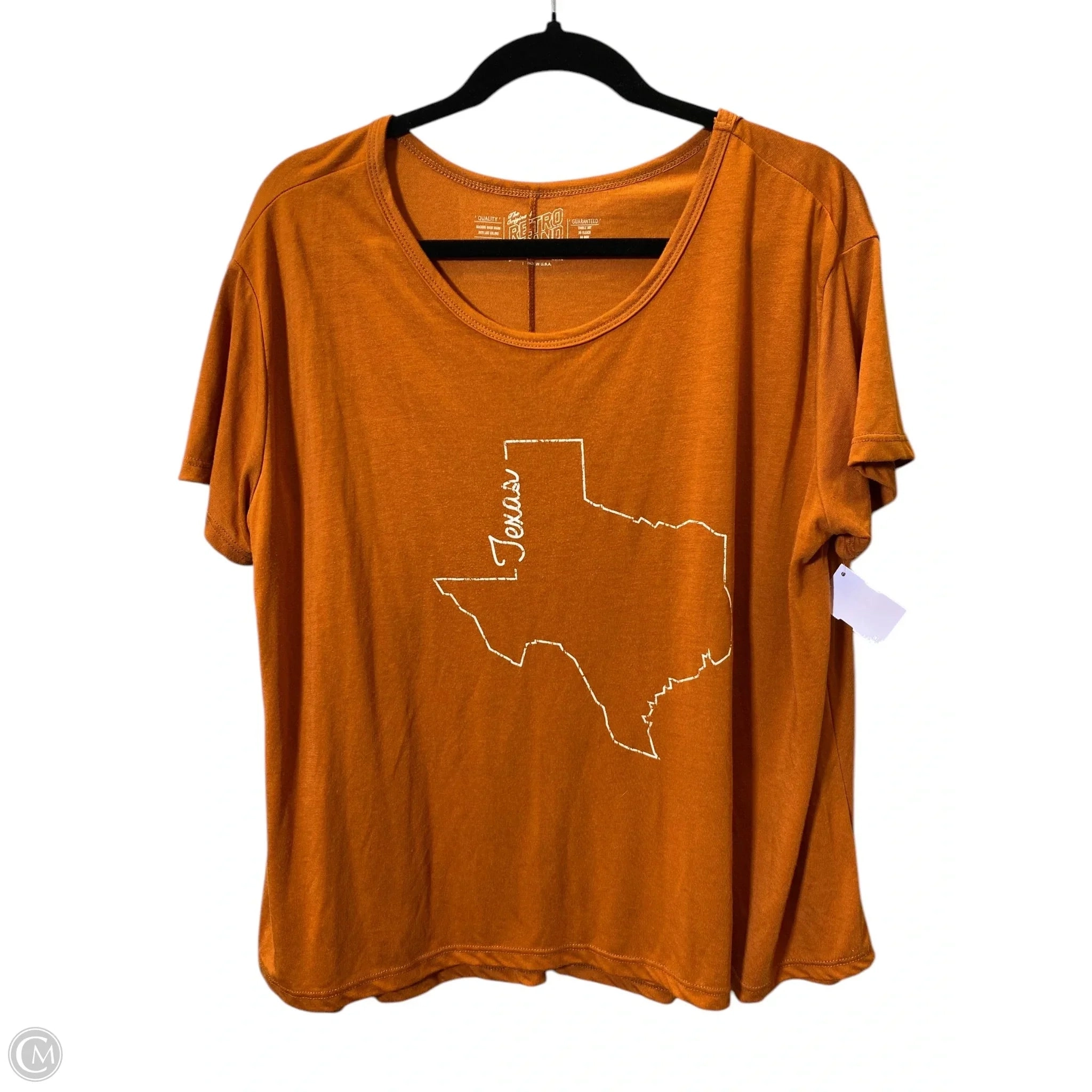 Top Short Sleeve By Retro In Bronze, Size: L