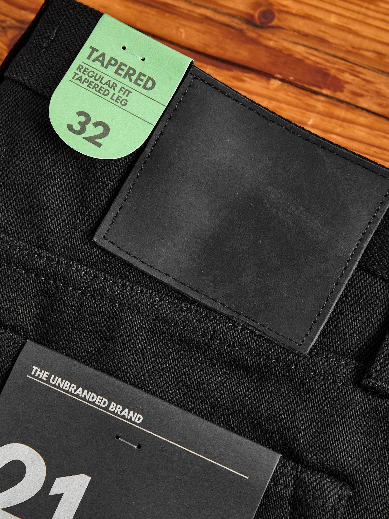 UB242 Heavyweight Solid Black 21oz Selvedge Denim - Tapered Fit