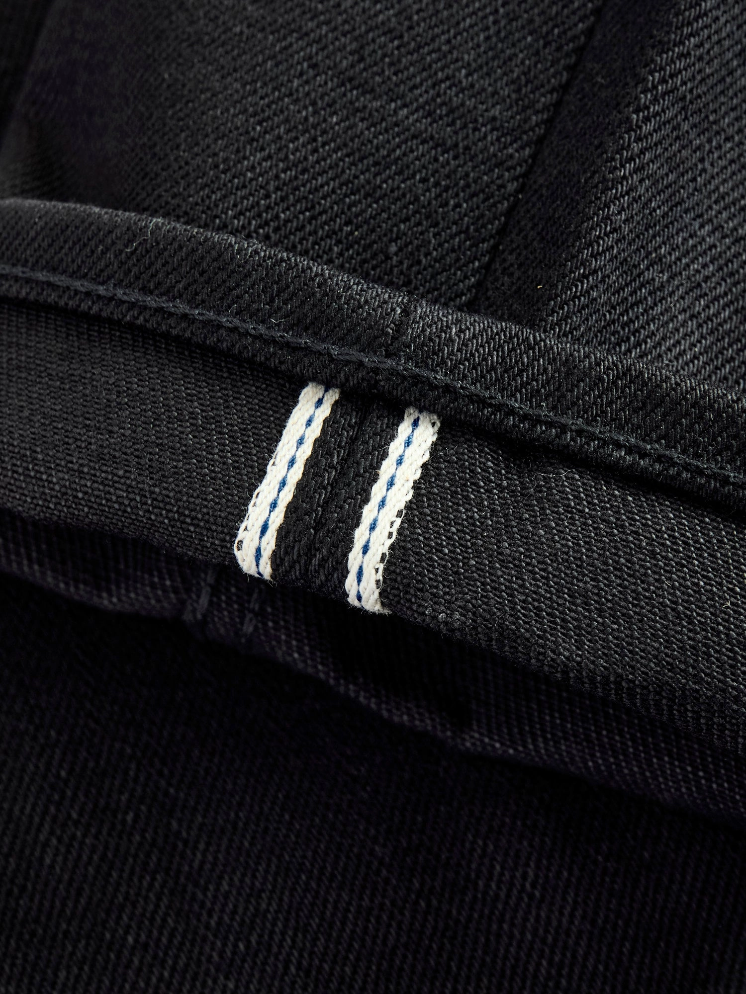 UB242 Heavyweight Solid Black 21oz Selvedge Denim - Tapered Fit