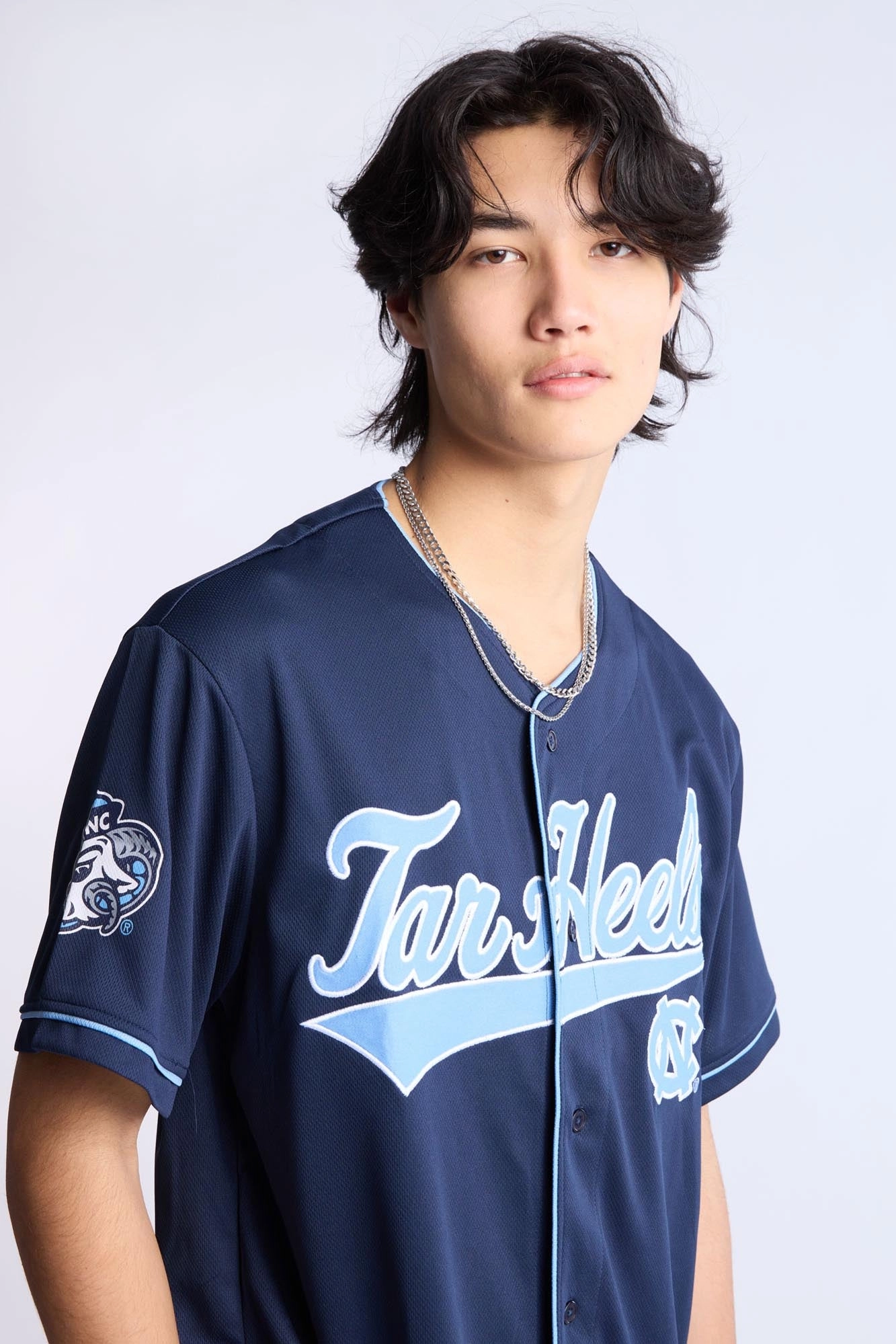 UNC Tar Heels Button-Up Baseball Jersey