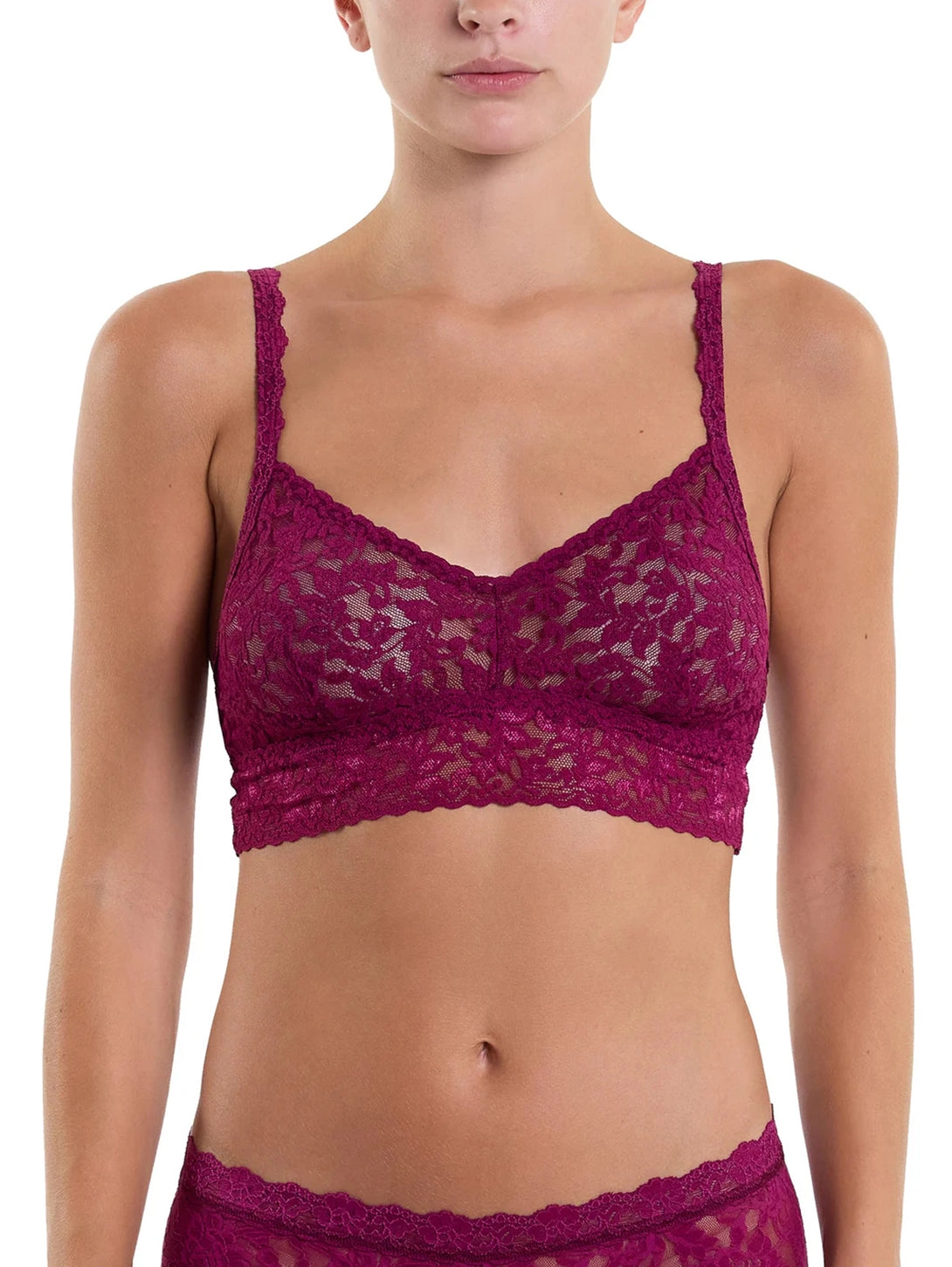 V-Neck Retro Bralette - Sugar Plum