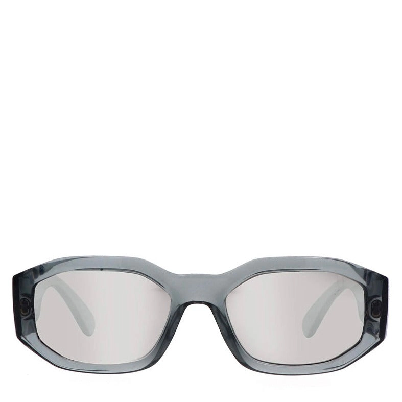 VERSACE <br>VE4361 TRANSPARENT GREY W/ LIGHT GREY MIRROR SILVER