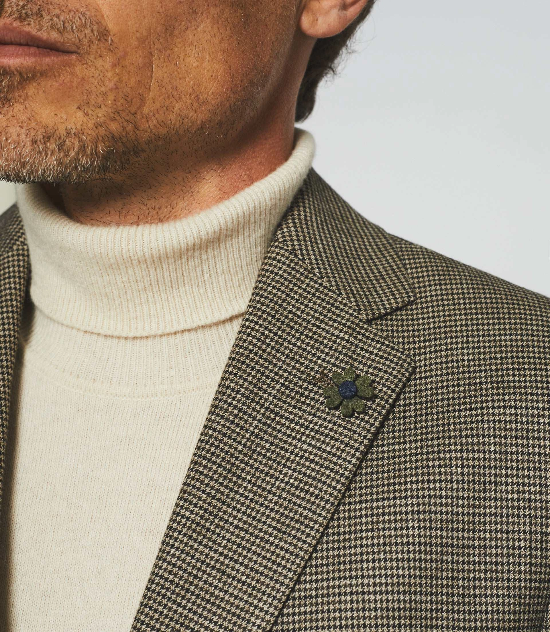 Veste motif pied de puce marron DANDY
