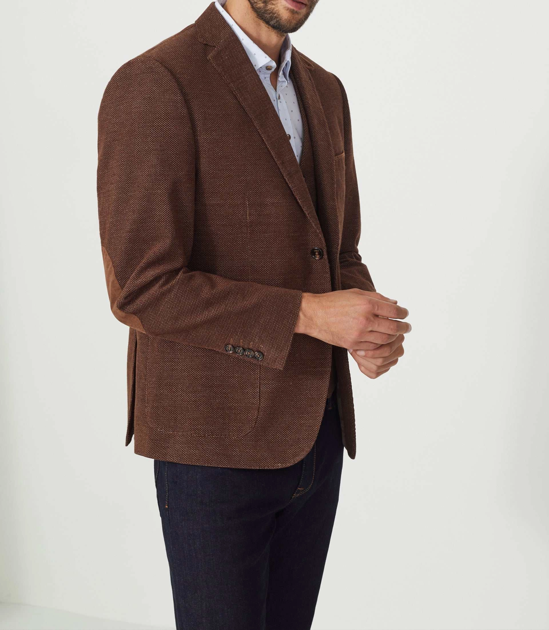 Veste velours fantaisie marron-clair Record